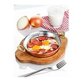 Yıldız çelik Bakır Çekiç Dövme Kalın Yumurta Tavası & Sahanı 14 cm