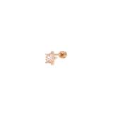 YILDIZ ÇİÇEK GÜMÜŞ TRAGUS PIERCING - ROSE BAKIR