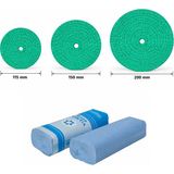 YILDIZ CİLA 30 Kat Dikişli Polisaj Keçesi 115/150/200 mm + Yıldız Mavi Cila | Metal Parlatma Seti - 115mm