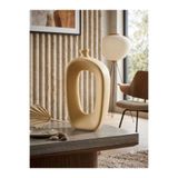 YILDIZ DECOR Balon başlı dekoratif vazo hardal sarı ve beyaz uyumu