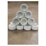 YILDIZ DECOR El Yapımı 20 Adet Örgü Model Beton Mumluk Mini Kase Hediyelik (NİŞAN, KINA, DÜĞÜN)