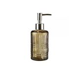 Yıldız Desenli Kahverengi Cam Sıvı Sabunluk – 300Ml