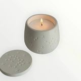 Yıldız Desenli Kapaklı Kokulu Soya Wax Mum