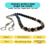 Yıldız Doğal Taş Sertifikalı Yengeç Burcu 8mm 33LÜK Doğal Taş Tesbih - Renkli