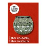YILDIZ El Yapımı Masaüstü Dekoratif Mozaik Mumluk Tealight (10cm x 10cm)