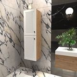 Yıldız Elegance Panjur Kapaklı Banyo Asma Boy Dolabı | Ahşap - Beyaz