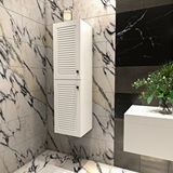 Yıldız Elegance Panjur Kapaklı Banyo Asma Boy Dolabı | Mat Beyaz