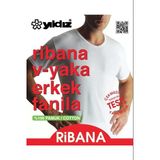Yıldız Erkek Ribana V Yaka Body Atlet - 3 Adet - XL - Siyah