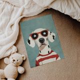 Yıldız Gözlüklü Dalmaçyalı Çocuk Odası Duvar Posteri Çerçeveli Tablo Duvar Dekorasyonu - 21 x 30 - Çerçevesiz Poster