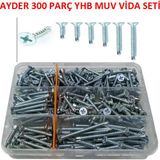 Yıldız Havşa Başlı Matkap Uçlu Akıllı Vida Seti - 300 Parça