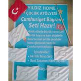 Yıldız Home Moda Dekor 🇹🇷 Türk Bayrağı 5’li Boyama Seti – Yıldız Home Çocuk Atölyesi.sanatsal Etkinlik Setiokul Etkinliği Malzemelerimilli Bayram Etkinliği - 5 li Atatürk büstü set