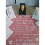 Yıldız İskandinav 🟥 Cumhuriyet Bayramı Özel 10’lu Boyama Seti – Atatürk Büstü ve Türk Bayrağı Ham Objeler - 10 lu set