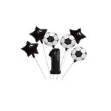 Yıldız Rakam Futbol Topu Desenli Folyo Balon Seti Yaş 1