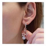 Yıldız Rose Gold Kaplama Charm Küpe