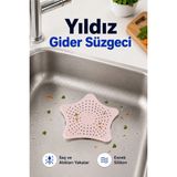 Yıldız Silikon Gider Süzgeci - Saç ve Yemek Artığı Yakalayıcı Lavabo Süzgeci