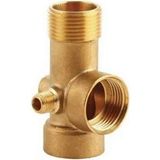 Yıldız Su 1'' Beşyollu 110 mm Hidrofor Bağlantı Parçası - Sarı Pirinç Malzeme