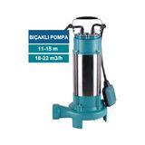 Yıldız Su YVD1100SF 1.5 Hp Açık Vortex Fanlı Flatörlü Temiz Kirli Atık Su Dalgıç Drenaj Pompası