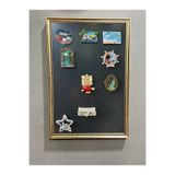 YILDIZ TABLO Mıknatıslı Magnet Pano 53 x 36 cm Dekoratif Metal Magnet Panosu ESKİTME GÜMÜŞ