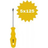 Yıldız Tornavida 5X125, Dayanıklı ve Pratik Tamir Aracı - Ahşap