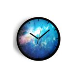 Yıldız Tozu Modern Tasarım Duvar Saati - 30cm - Önü Camlı Siyah Kasa - Sessiz Mekanizma, JH0276S30SKP