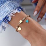 Yıldız ve Kalp Charm Bileklik