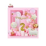 Yıldız Ve Kedi Folyo Gold 2 Yaş Folyo Balonlu Iyi Ki Doğdun Yazılı Pembe Gold Doğum Günü Parti Seti