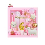 Yıldız Ve Kedi Folyo Gold 6 Yaş Folyo Balonlu Iyi Ki Doğdun Yazılı Pembe Gold Doğum Günü Parti Seti