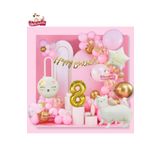 Yıldız Ve Kedi Folyo Gold 8 Yaş Folyo Balonlu Iyi Ki Doğdun Yazılı Pembe Gold Doğum Günü Parti Seti, 569689855200