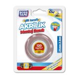 Yıldızan cfr shop Tape Seffaf Çift Tarafli Akrilik Montaj Bandi, 24 mm x 2 m, Kirmizi 1241792