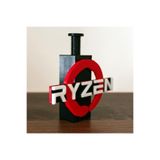 Yıldızan nht shop Ryzen Logolu Ayarlanabilir Ekran Kartı Tutucu - U Sarkma Önleyici Destek Aparatı (60mm - 10