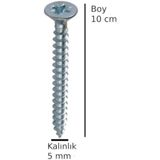 Yıldızan Nzr beautestore Sunta Ahşap Ağaç Tahta Vidası Yıldız Uçlu Vida 6 Adet Boy 10 cm Kalınlık 5 mm 2026 1