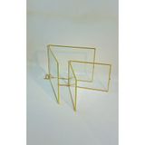 YıldızDesign 20cmx25cm. 15cmx20cm. 2 Parça Gold Fotoğraf Çerçevesi Duvar Için Cam Fotoğraf Resim Çerçevesi Dekor