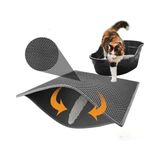 Yıldızhane Elekli Kedi Tuvalet Önü Paspası 60 x 45 cm Gri