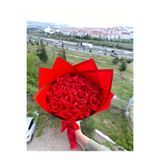 Yıldızköşesi Senden Önce Senden Sonra Çiçek Buketi Kırmızı Buket Solmayan Gül Buketi Hediye (NOT YAZILIR) 11 Adet