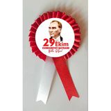 Yıldızkurdelaankara 29 Ekim Cumhuriyet Bayramı Saten Kokart Rozet 25 Adet