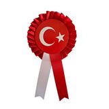 Yıldızkurdelaankara Türk Bayragı Saten Kokart Rozet 25 Adet