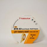 Yıldızlar Byb-03 Çift Taraflı Bant 18X25M - Çok Renkli - Standart