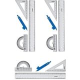 Yıldızlar Cetvel Takımı 30 cm 3 Paket Yıldızlar Cetvel Pergel Gönye Iletki Şeffaf Çizim Takımı Pergelli Çizim Seti 4 Parça - Standart