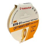 Yıldızlar Çift Taraflı Bant 12MMX25M - 4 Adet - Şeffaf