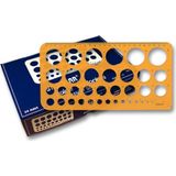 Yıldızlar Daire Şablonu Büyük Cetvel No-22 - Çok Renkli