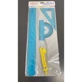 Yıldızlar Elastik Çizim Takımı 30 cm Pergelli - Cetvel, Gönye, Iletki, Pergel Set (Kod: 166)