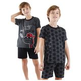 Yıldızlı Dino Erkek Çocuk 2'li Pijama Takım