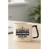 Yıldızlı Efsaneler Kasımda Doğar Baskılı Doğum Günü Hediyelik Siyah D Kulplu Kupa Bardak, QBLK8260-SY