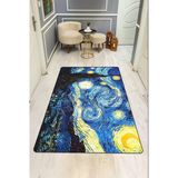 Yıldızlı Gece Dijital Baskı Kaymaz Taban Halı H0295 Renkli 80 X 200