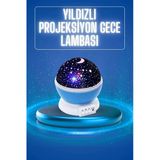 Yıldızlı Gece Lambası Mor Projeksiyon Görünümlü Masa Lambası Renk Değiştirebilen P204472s9113
