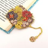 Yıldızlı Gece Tonları Kelebek Altın Rengi Metal Kitap Ayracı Zincirli AY006