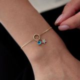 Yıldızlı Nazar Boncuklu Charm Bileklik