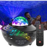 Yıldızlı Projektör Tavan Bulutsu Galaxy Lazer Işıklı Disko Topu Bluetooth Hoparlör Parti Led Lambası