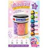 Yıldızlı Pul Standlı 6 Renk 60Gr 1 Paket Bubu Parlak Pul Okul Sınıf Etkinlik Resim Dekarasyon Hobi Süsleme Sanat