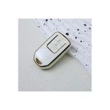 Yıldıztuning Honda Civic Fc5 Fk7 Hrv Crv City Keyless Beyaz-Gold Anahtar Kılıfı